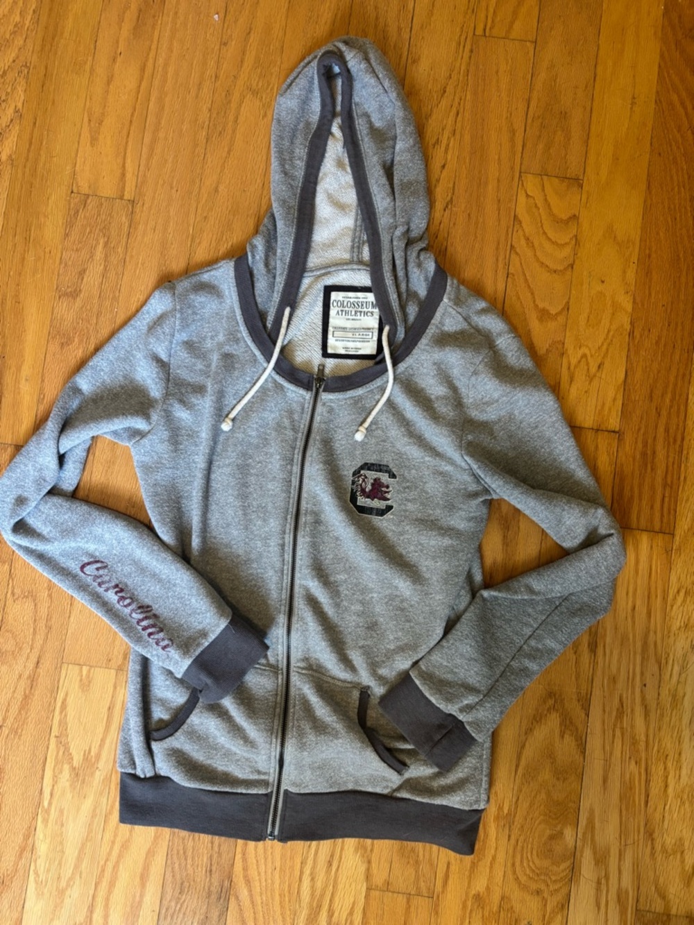 Women’s Gray Zip-Up Hoodie - South Carolina Gamecocks